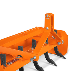 60" Box Blade Scraper with 5 Shanks 3 Point Hitch Tractor Attachment, BB60