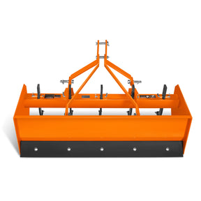 60" Box Blade Scraper with 5 Shanks 3 Point Hitch Tractor Attachment, BB60