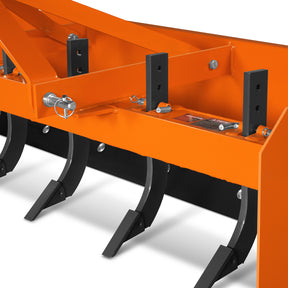 72" Box Blade Scraper with 6 Shanks 3 Point Hitch Tractor Attachment, BB72