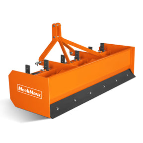 72" Box Blade Scraper with 6 Shanks 3 Point Hitch Tractor Attachment, BB72