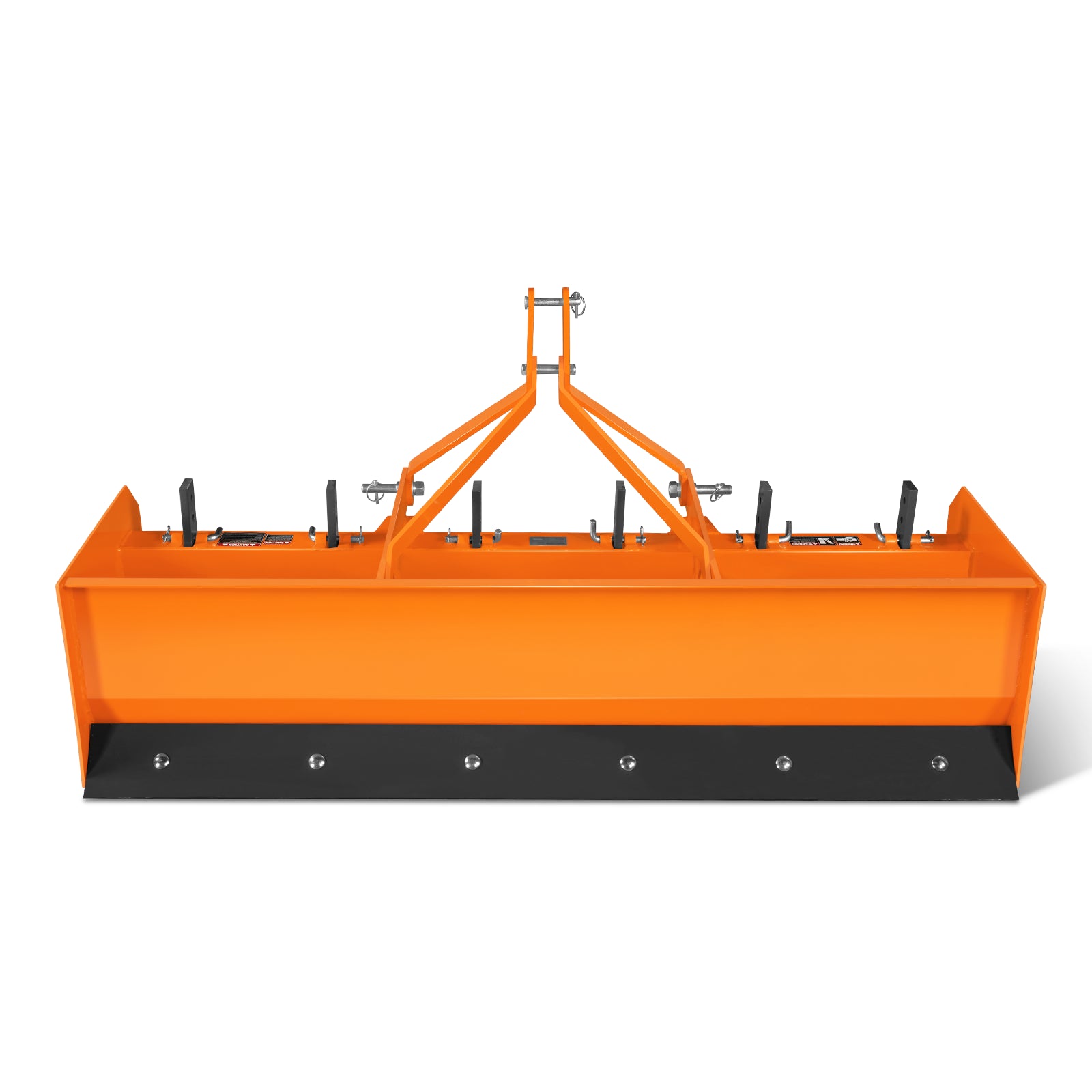 72" Box Blade Scraper with 6 Shanks 3 Point Hitch Tractor Attachment, BB72