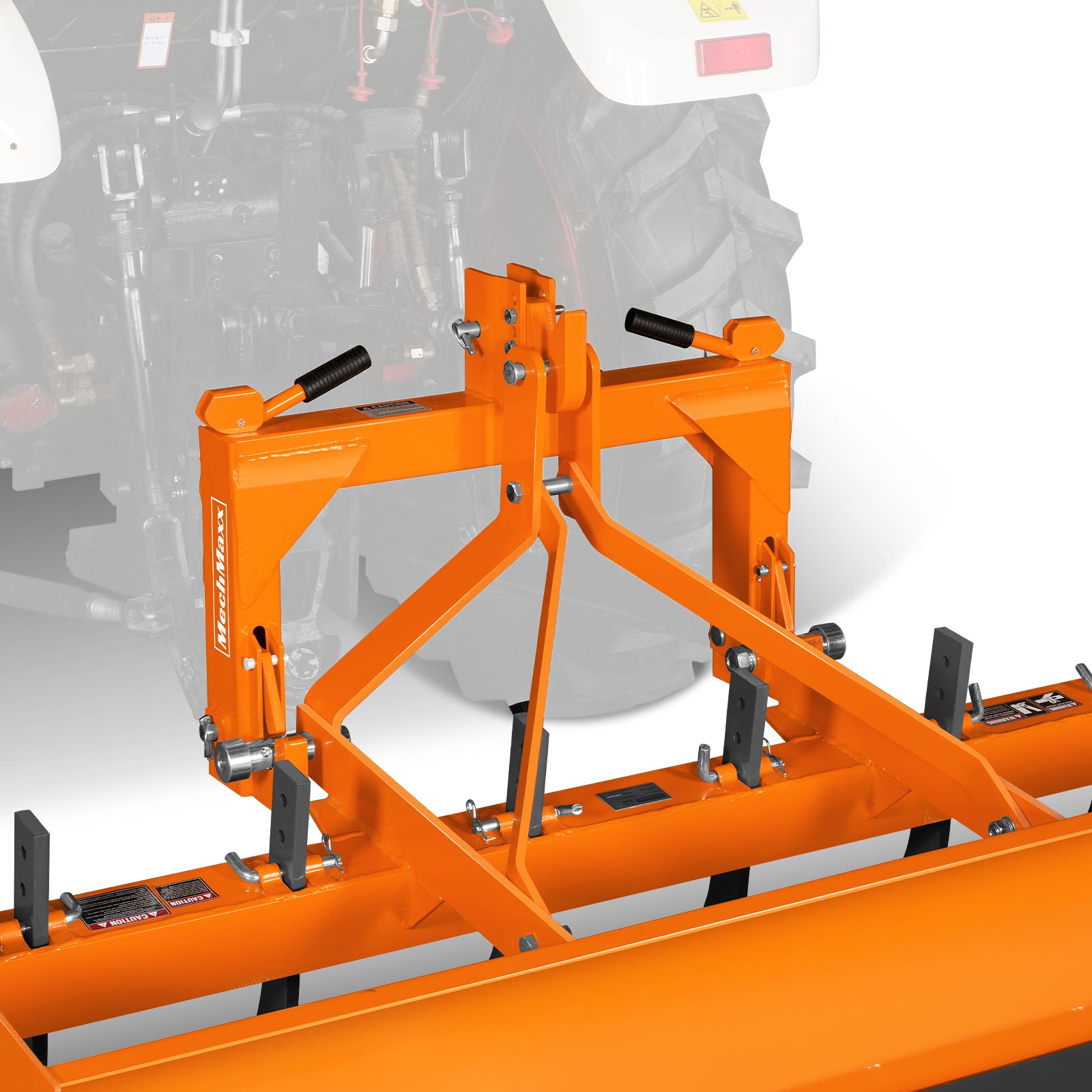 72" Box Blade Scraper with 6 Shanks 3 Point Hitch Tractor Attachment, BB72