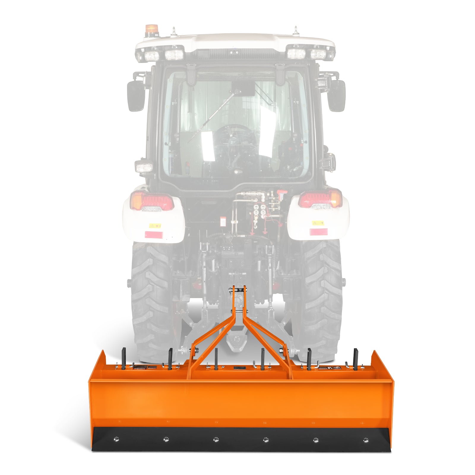 72" Box Blade Scraper with 6 Shanks 3 Point Hitch Tractor Attachment, BB72