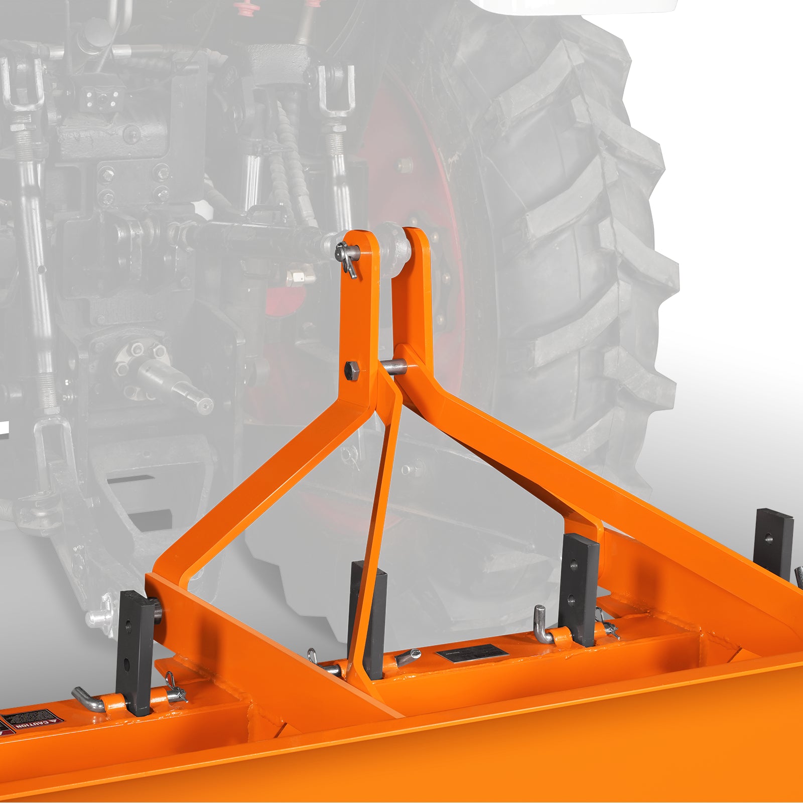 72" Box Blade Scraper with 6 Shanks 3 Point Hitch Tractor Attachment, BB72