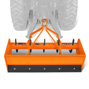 60" Box Blade Scraper with 5 Shanks 3 Point Hitch Tractor Attachment, BB60