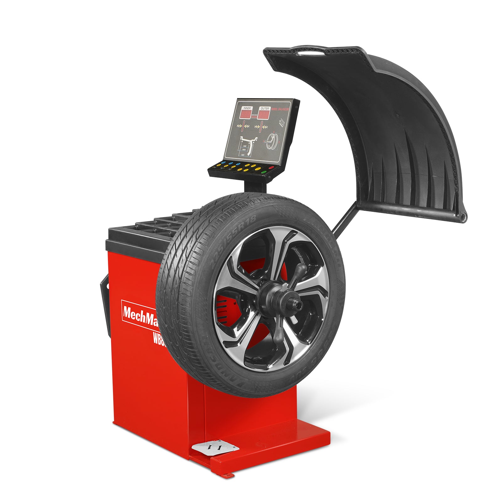 10-24" Rim Wheel Balancer Car Tire Balancing Machine 40 mm Shaft with Foot Pedal Brake, Laser Guided and LED Illuminator, WB857