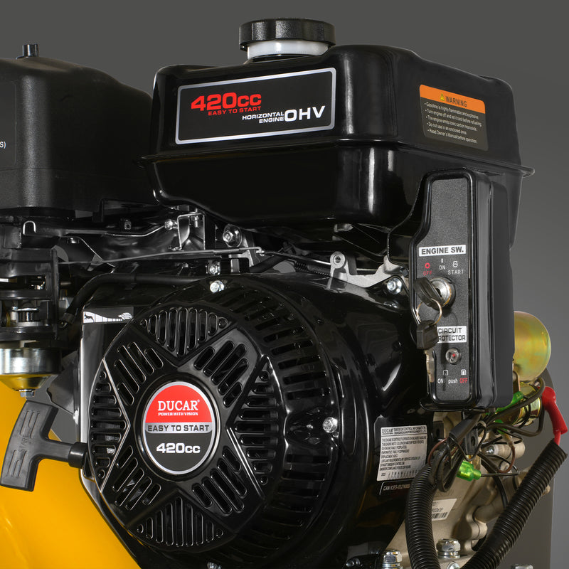 6 inch E-start Ducar 420cc 15hp Gasoline Engine Powered Drum Wood Chipper; Model P4206