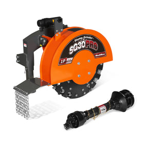 3-Point PTO Stump Grinder with 44 Carbide Teeth (PTO Shaft Included with Slip Clutch), for 40-100HP Tractor, SG30PRO