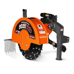 3-Point PTO Stump Grinder with 44 Carbide Teeth (PTO Shaft Included with Slip Clutch), for 40-100HP Tractor, SG30PRO