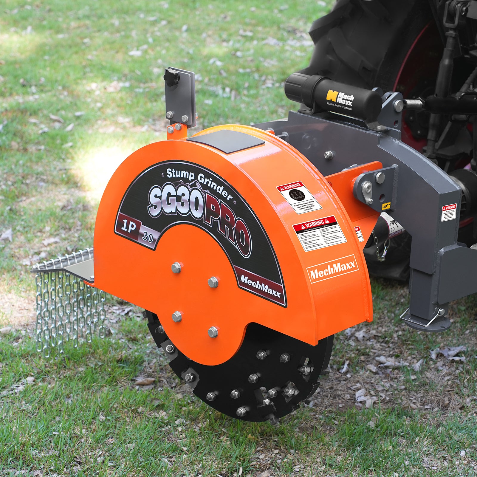 3-Point PTO Stump Grinder with 44 Carbide Teeth (PTO Shaft Included with Slip Clutch), for 40-100HP Tractor, SG30PRO