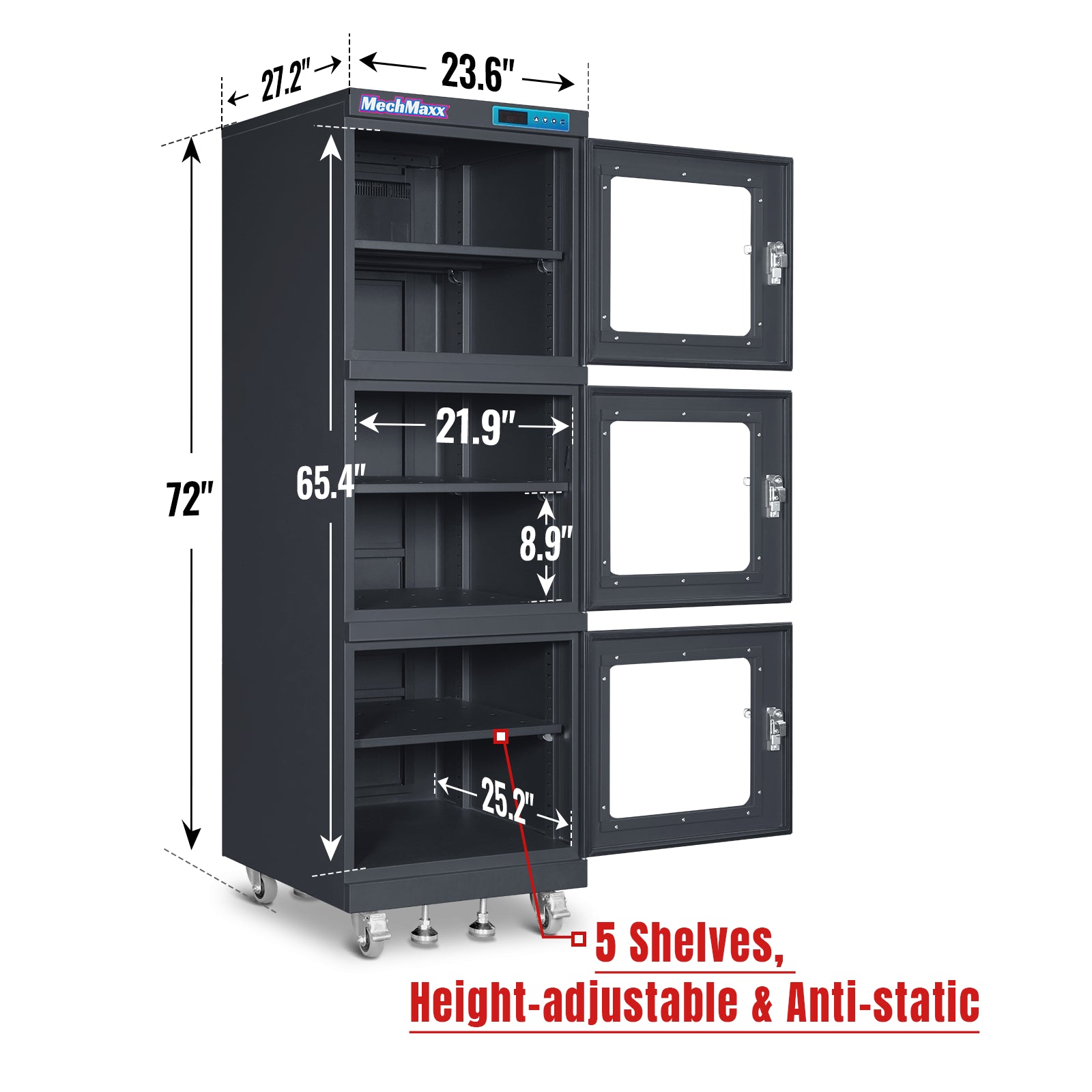 20-60% RH Electronic Dry Cabinet 730L ESD Desiccator Cabinet Low Humidity Storage, EDC730A