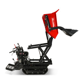 1100lbs Capacity E-Start 10HP 302cc Gas Engine Tracked Dumper Hydraulic Tipping and Lifting with Front Shovel , D50HTFL