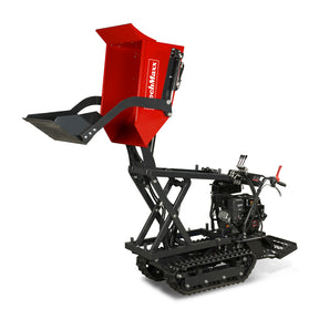 1100lbs Capacity E-Start 10HP 302cc Gas Engine Tracked Dumper Hydraulic Tipping and Lifting with Front Shovel , D50HTFL