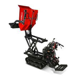 1100lbs Capacity E-Start 10HP 302cc Gas Engine Tracked Dumper Hydraulic Tipping and Lifting with Front Shovel , D50HTFL