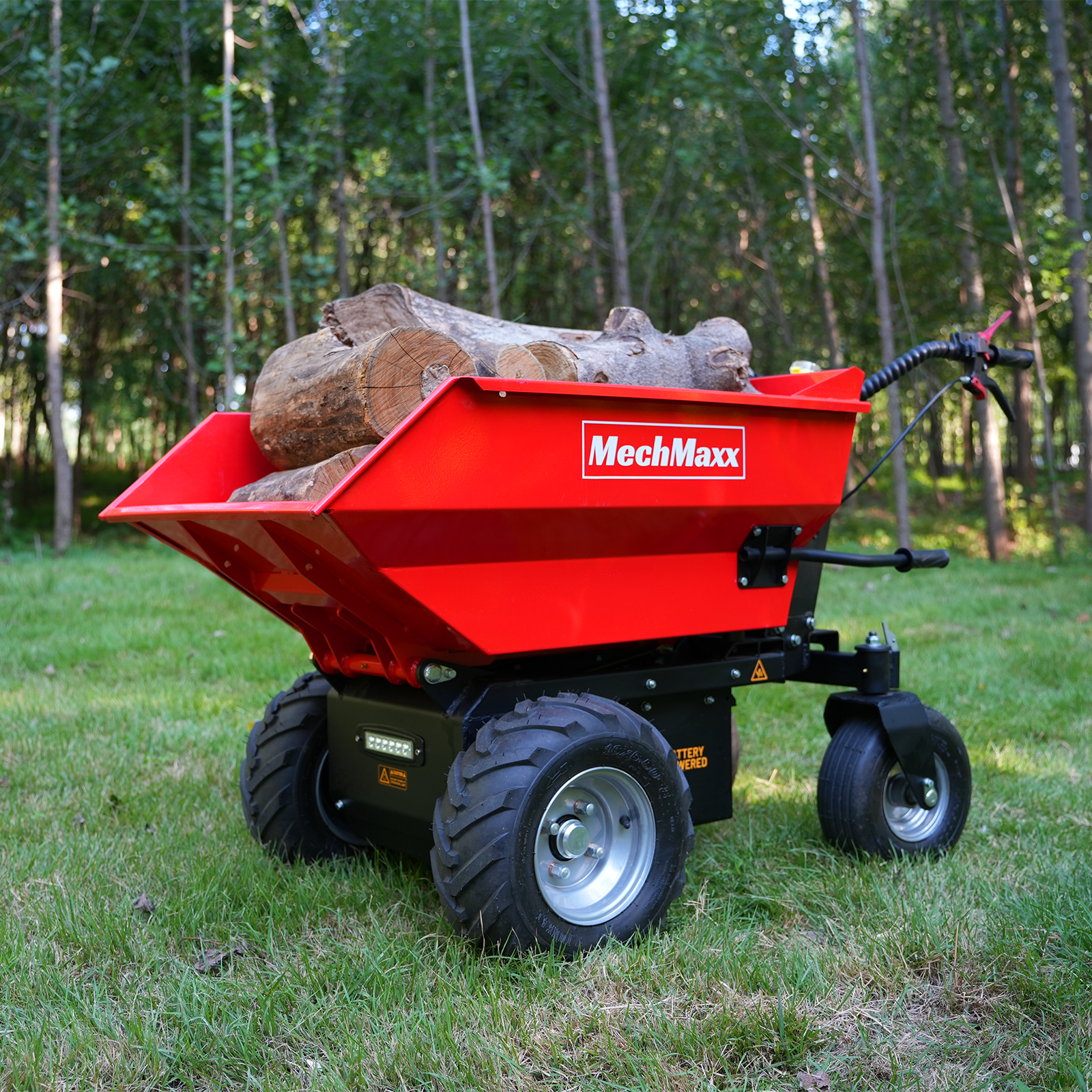 MechMaxx 1100Lbs Loading Battery Powered Barrow Electric Mini Dumper for Sale, 1000W 48V Brushless DC Motor, E50