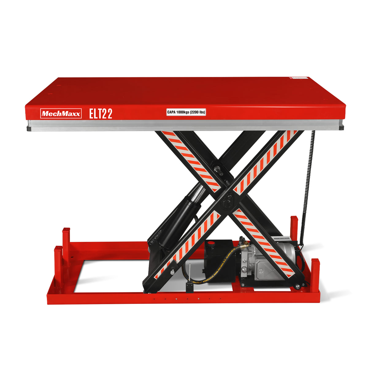 2200lb Capacity Stationary Electric Hydraulic Lift Table , Platform Size, 51.2” x 32.3”, Height 39.4”