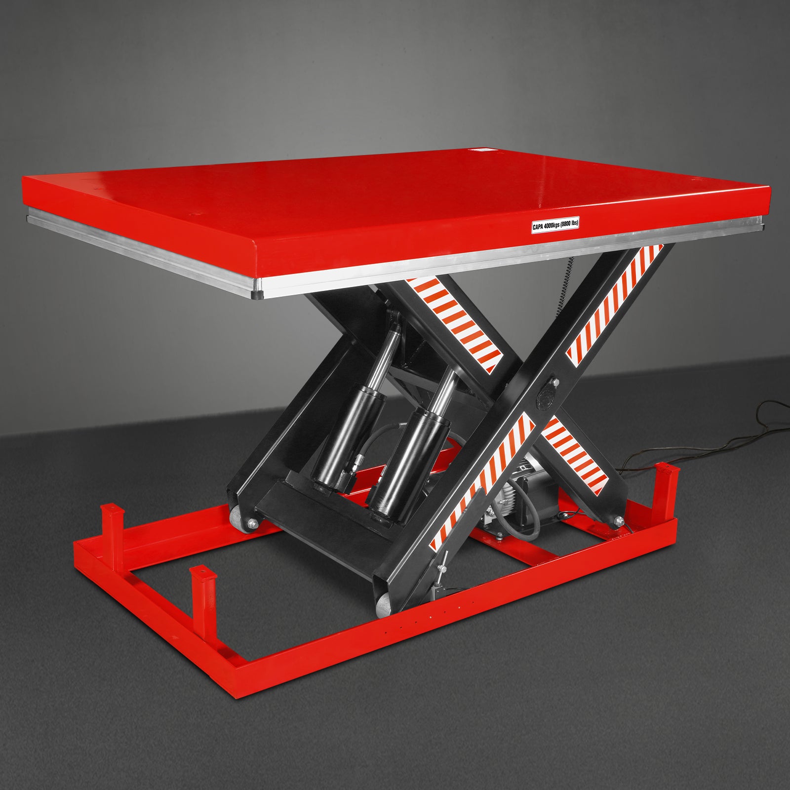 Stationary Powered Hydraulic Lift Table 8800lb Capacity,Platform Size66.9" x 47.2" ,Height43.3"