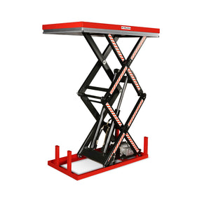 Stationary Electric Hydraulic Double Scissor Lift Table 2200lb Capacity,Platform Size51.2" x 32.3" ,Height70.1"