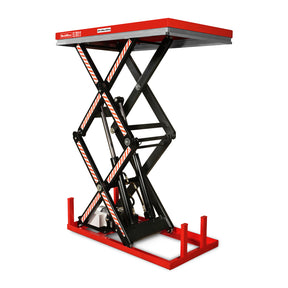 Stationary Electric Hydraulic Double Scissor Lift Table 2200lb Capacity,Platform Size51.2" x 32.3" ,Height70.1"