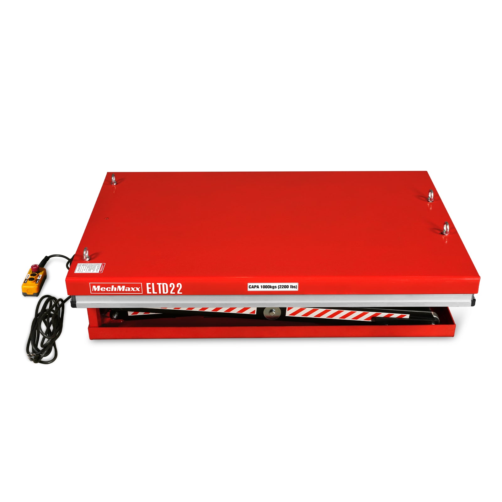 Stationary Electric Hydraulic Double Scissor Lift Table 2200lb Capacity,Platform Size51.2" x 32.3" ,Height70.1"