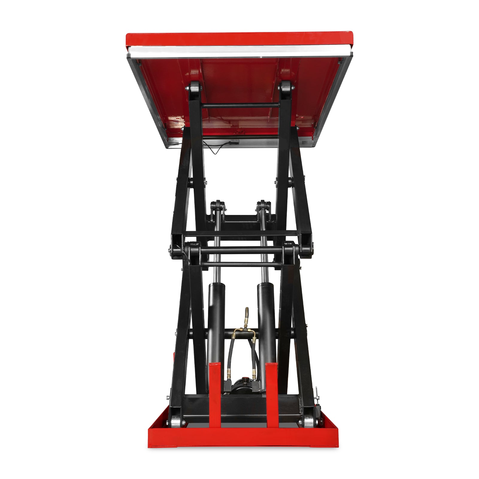 Stationary Electric Hydraulic Double Scissor Lift Table 4400lb Capacity,Platform Size63" x 39.4",Height70.1"