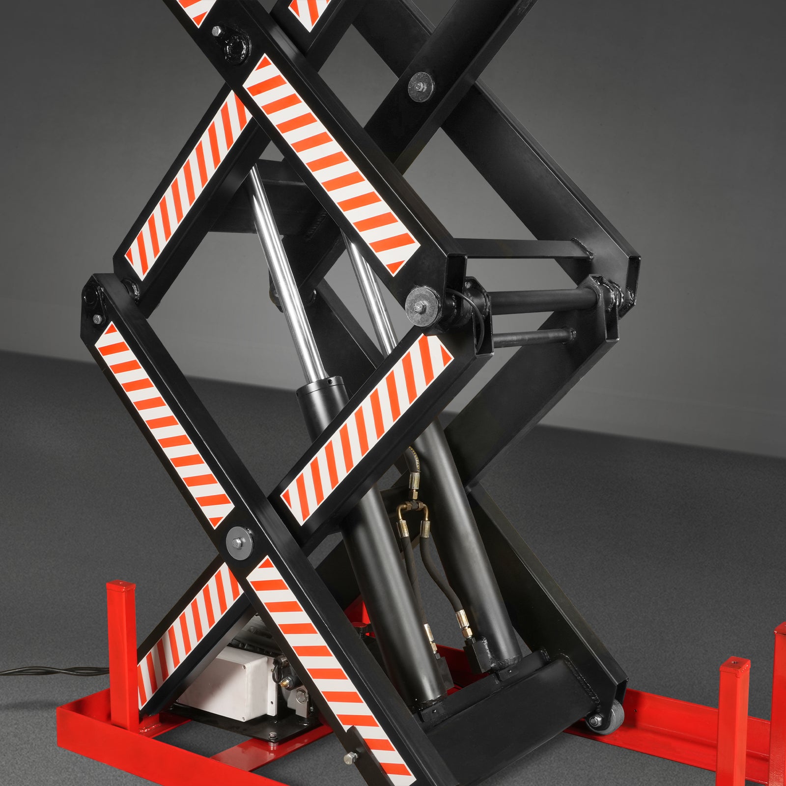 Stationary Electric Hydraulic Double Scissor Lift Table 4400lb Capacity,Platform Size63" x 39.4",Height70.1"