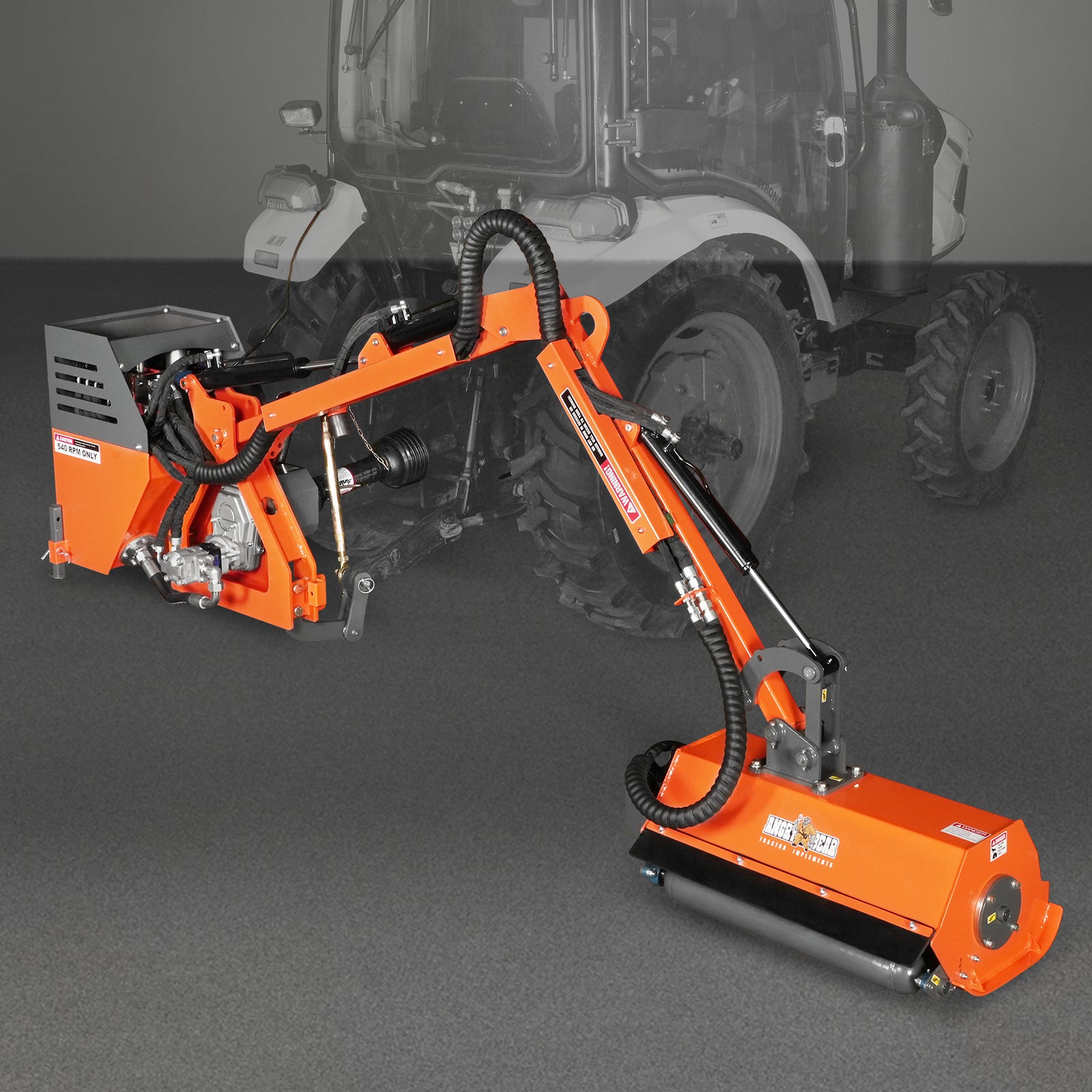 31.5" Remote control operation, Maximum Reach 11'2", 3-Point Boom Mower, Minimum 20hp, ERM80