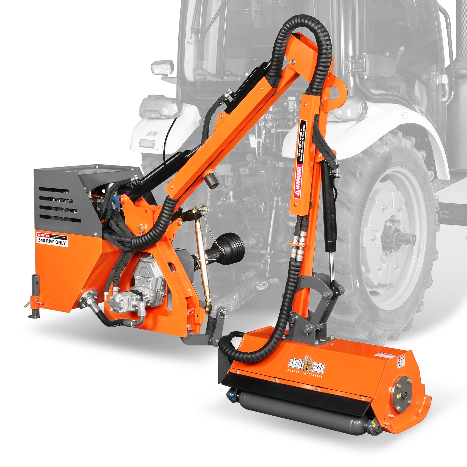 31.5" Remote control operation, Maximum Reach 11'2", 3-Point Boom Mower, Minimum 20hp, ERM80