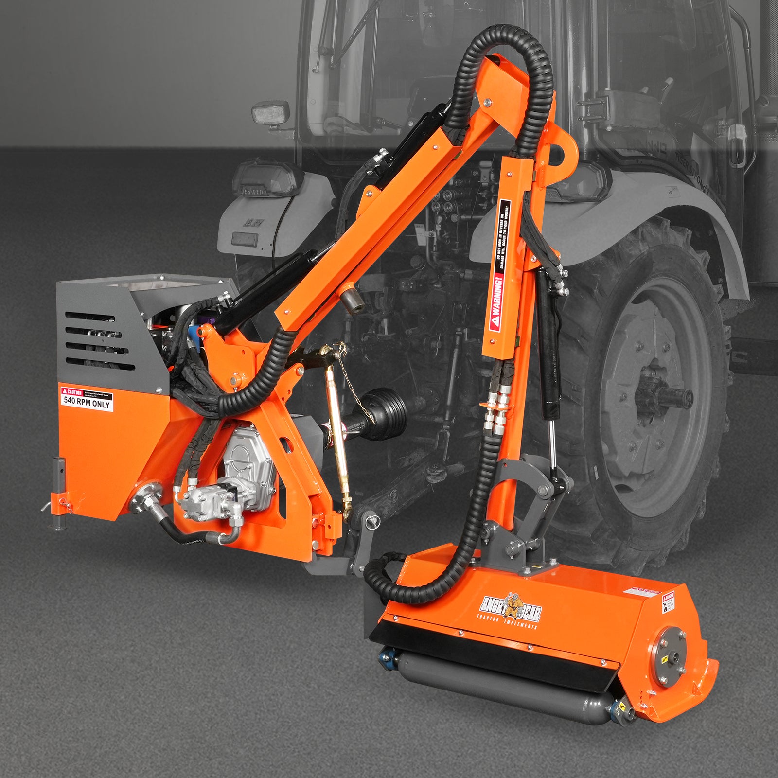 31.5" Remote control operation, Maximum Reach 11'2", 3-Point Boom Mower, Minimum 20hp, ERM80