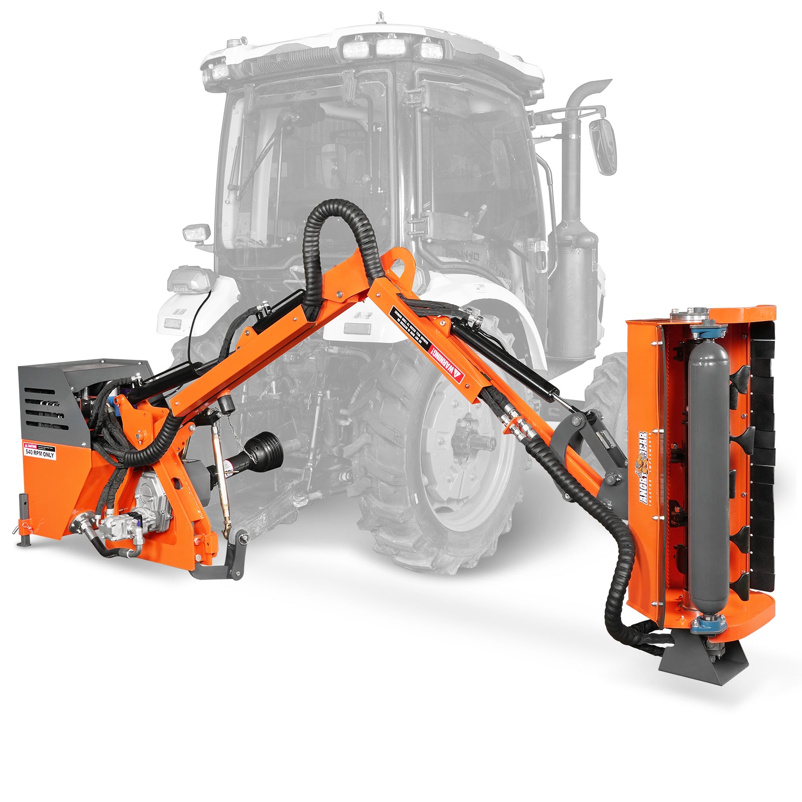 31.5" Remote control operation, Maximum Reach 11'2", 3-Point Boom Mower, Minimum 20hp, ERM80