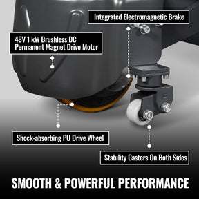 4400lbs Lithium-ion Electric Pallet Jack, 45"x27" Fork, 48V 50Ah Battery, Walkie Type Truck, EPT44