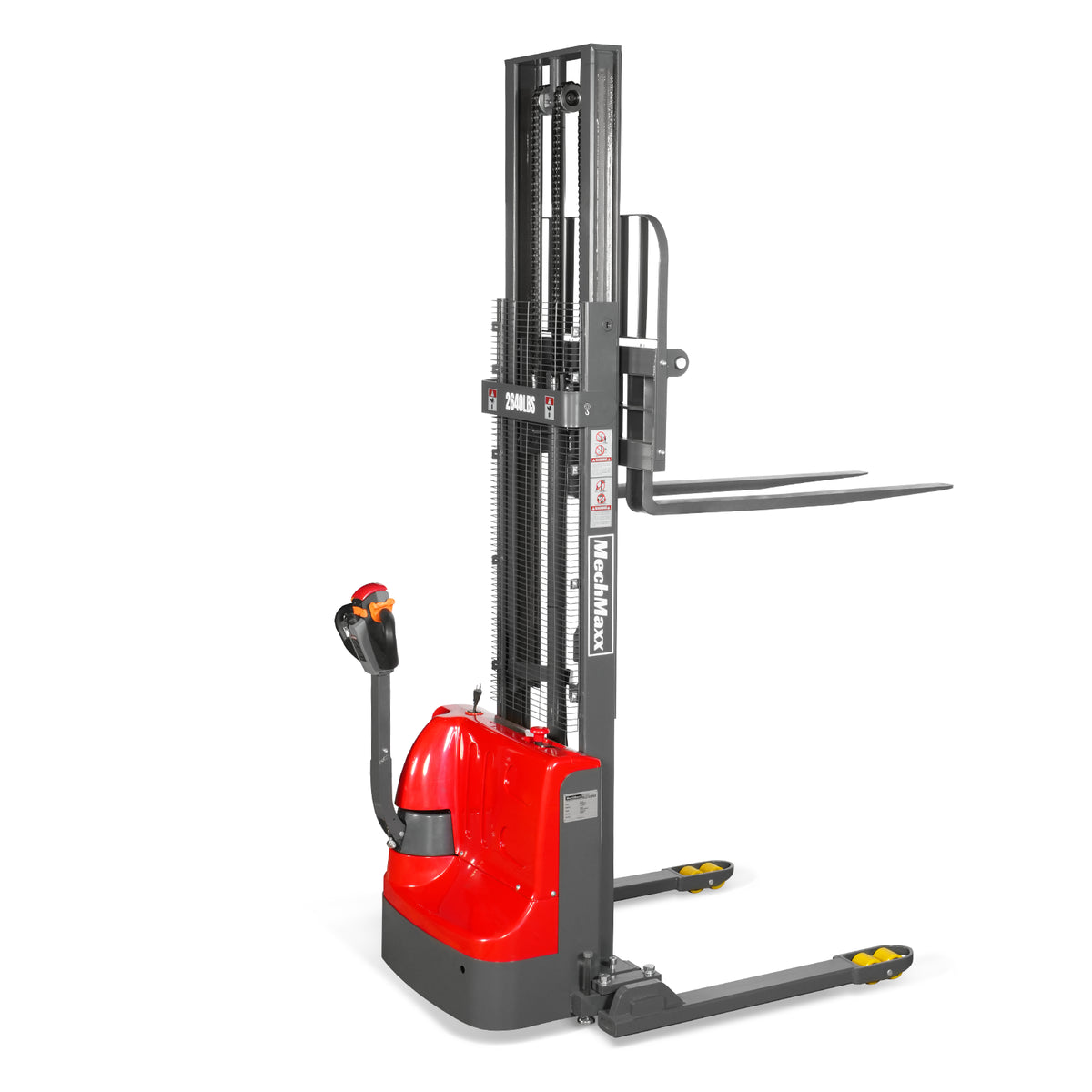 2640lbs Electric Straddle Stacker,138" Lift, Adjustable Legs & Forks, F26-138SLA