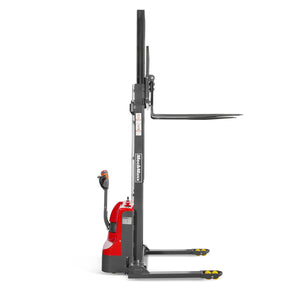 2640lbs Lithium-ion Electric Straddle Stacker, 138" Lift, Adjustable Legs & Forks, F26-138S