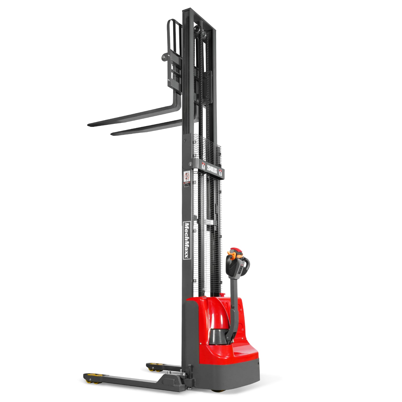 2640lbs Lithium-ion Electric Straddle Stacker, 138" Lift, Adjustable Legs & Forks, F26-138S