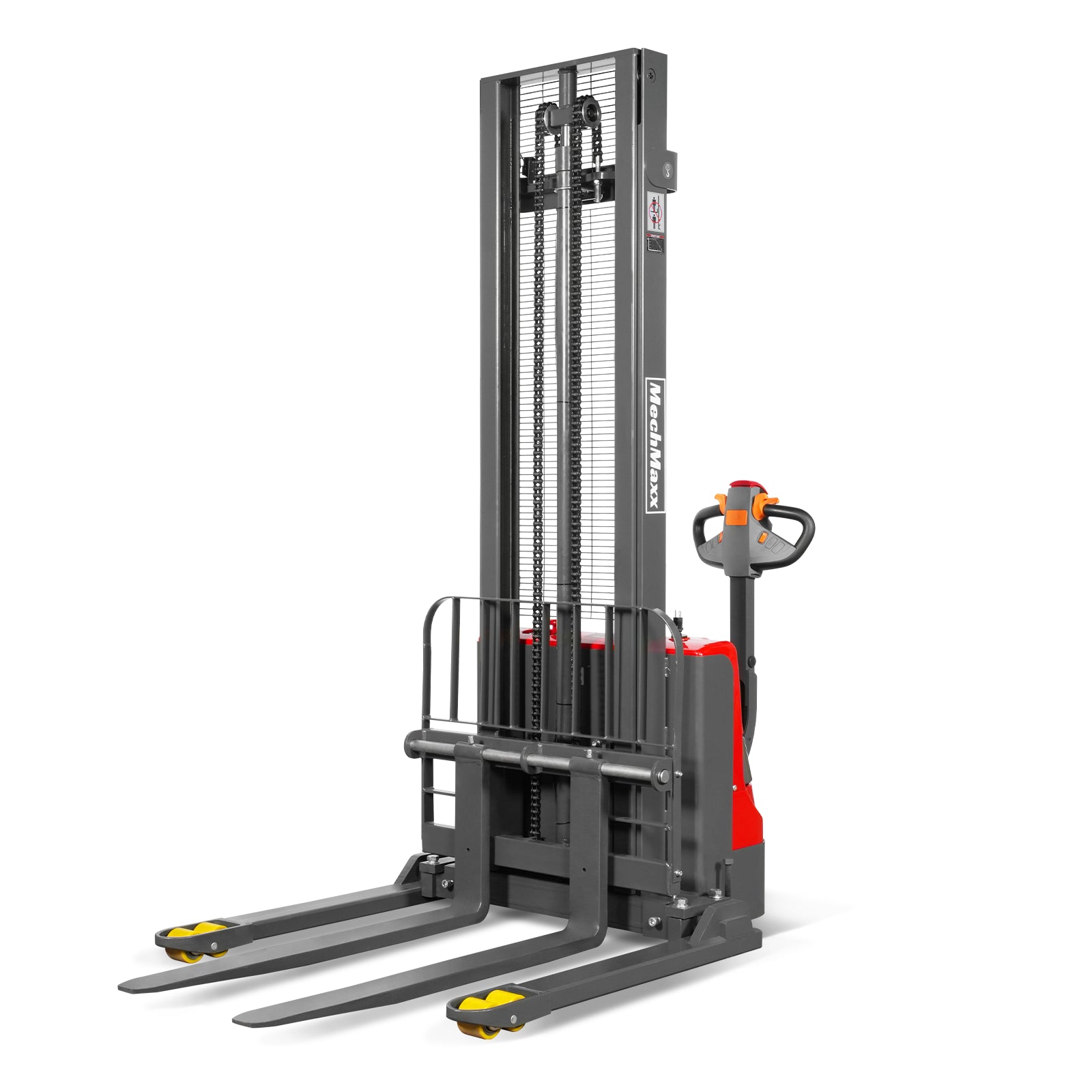 2640lbs Lithium-ion Electric Straddle Stacker, 138" Lift, Adjustable Legs & Forks, F26-138S