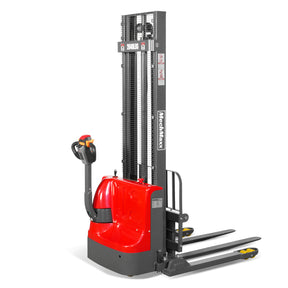 2640lbs Lithium-ion Electric Straddle Stacker, 138" Lift, Adjustable Legs & Forks, F26-138S
