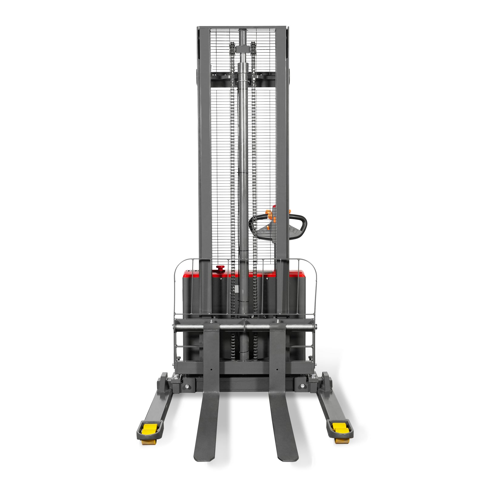 2640lbs Lithium-ion Electric Straddle Stacker, 138" Lift, Adjustable Legs & Forks, F26-138S