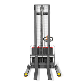2640lbs Lithium-ion Electric Straddle Stacker, 138" Lift, Adjustable Legs & Forks, F26-138S