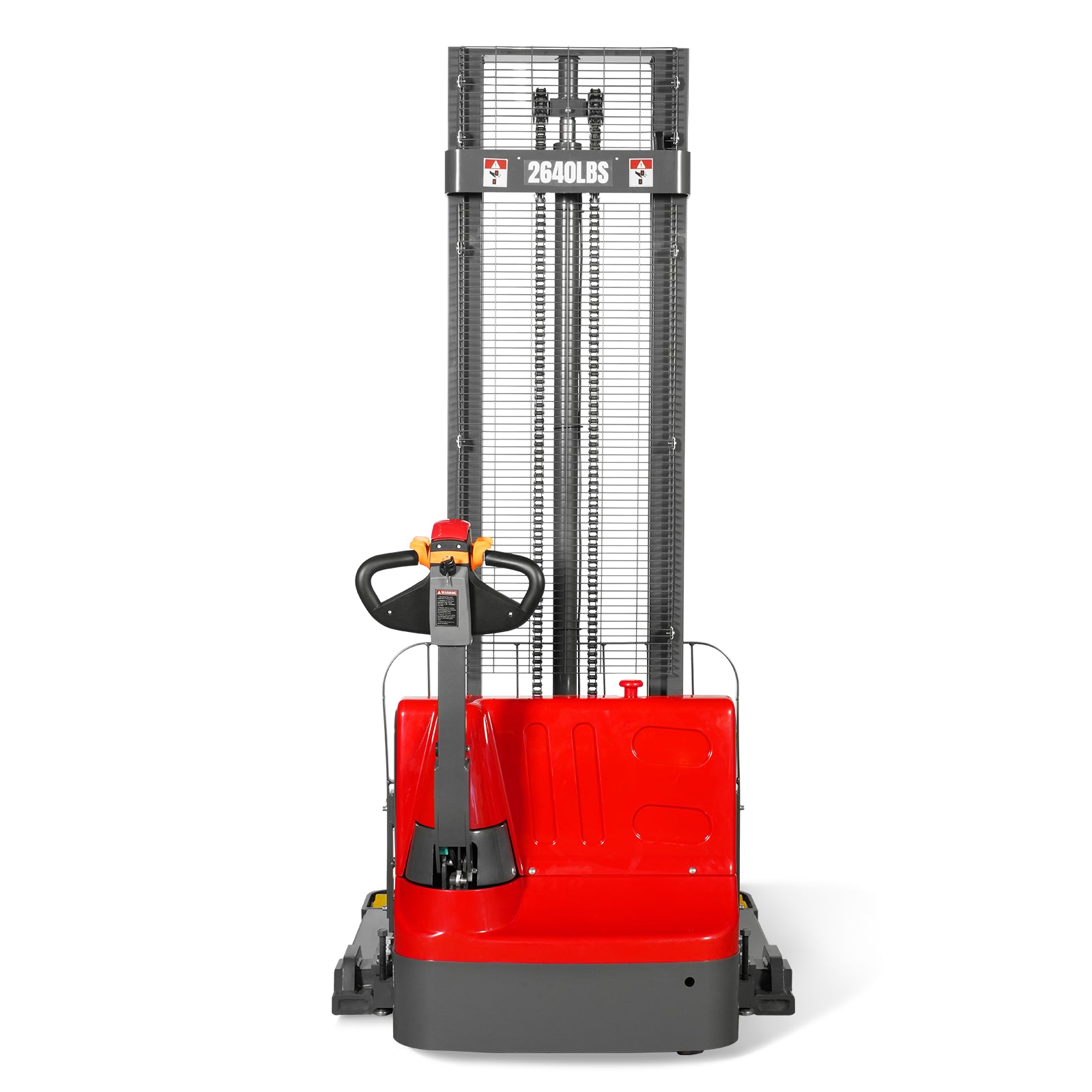 2640lbs Lithium-ion Electric Straddle Stacker, 138" Lift, Adjustable Legs & Forks, F26-138S