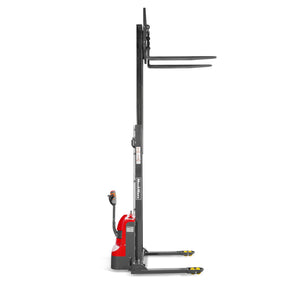 2640lbs Lithium-ion Electric Straddle Stacker, 138" Lift, Adjustable Legs & Forks, F26-138S