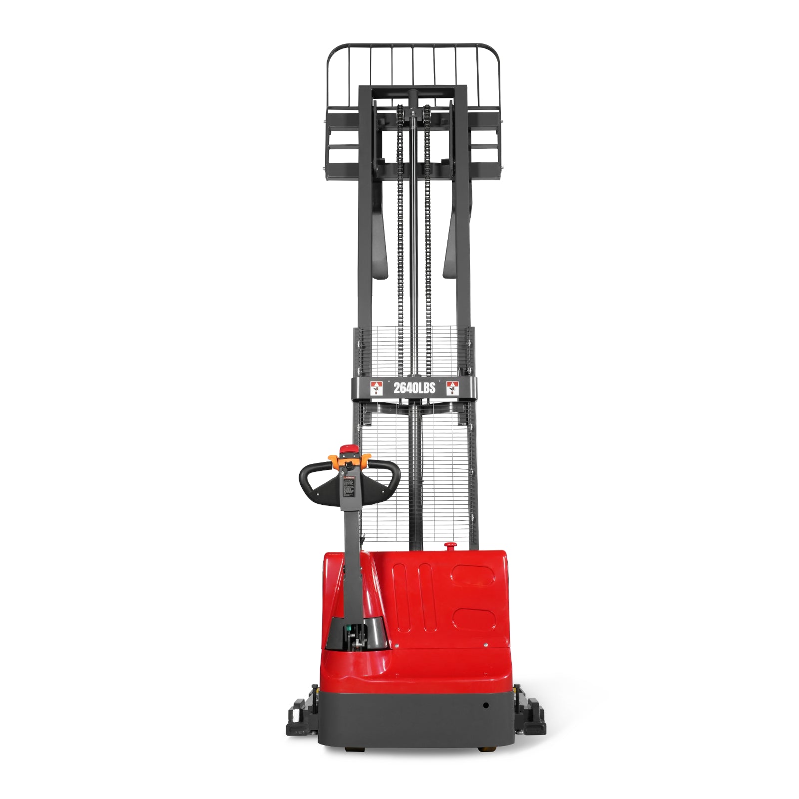 2640lbs Lithium-ion Electric Straddle Stacker, 98" Lift, Adjustable Legs & Forks, F26-98S
