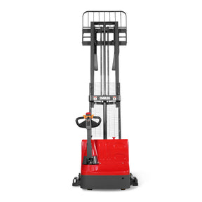 2640lbs Lithium-ion Electric Straddle Stacker, 98" Lift, Adjustable Legs & Forks, F26-98S