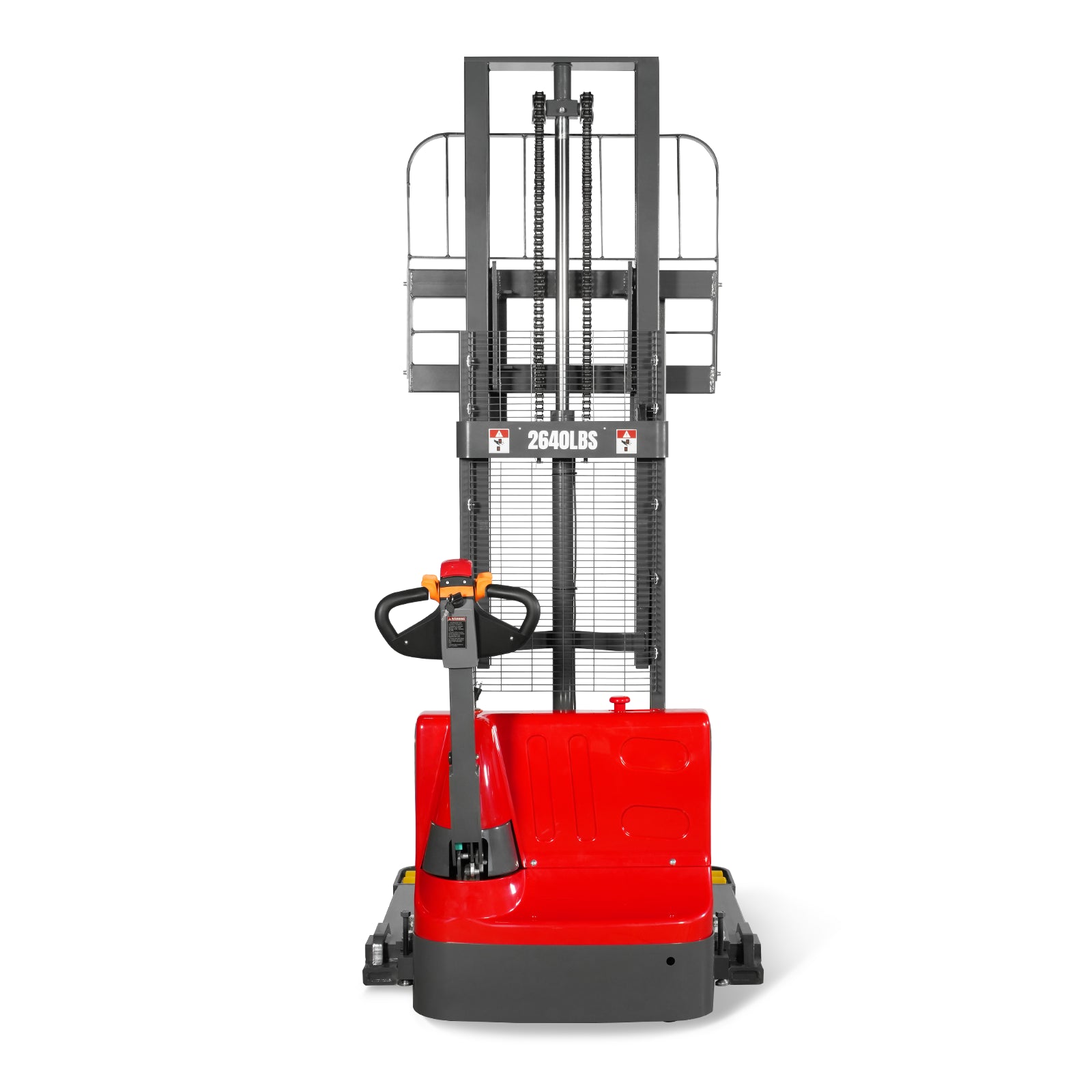 2640lbs Lithium-ion Electric Straddle Stacker, 98" Lift, Adjustable Legs & Forks, F26-98S