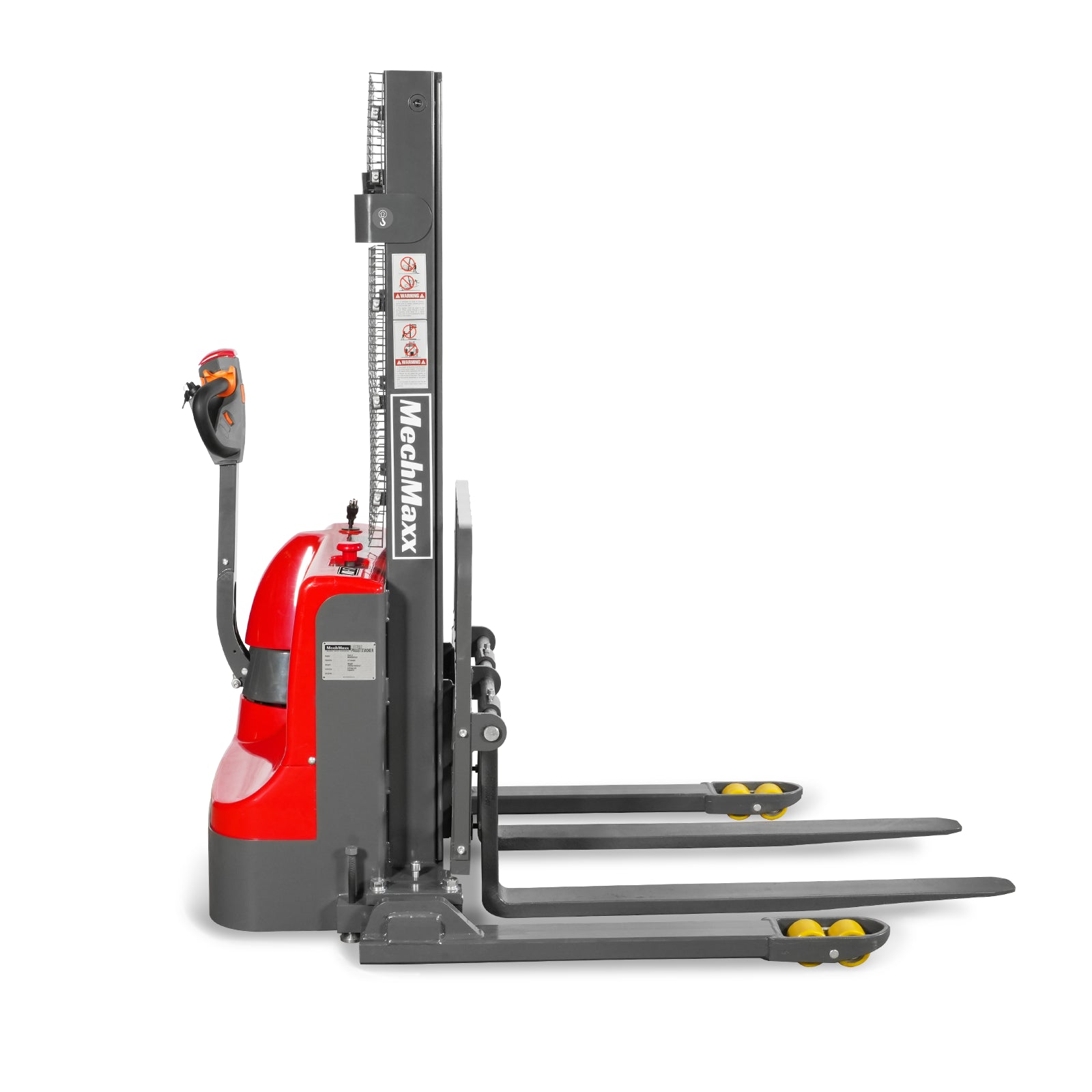 2640lbs Lithium-ion Electric Straddle Stacker, 98" Lift, Adjustable Legs & Forks, F26-98S