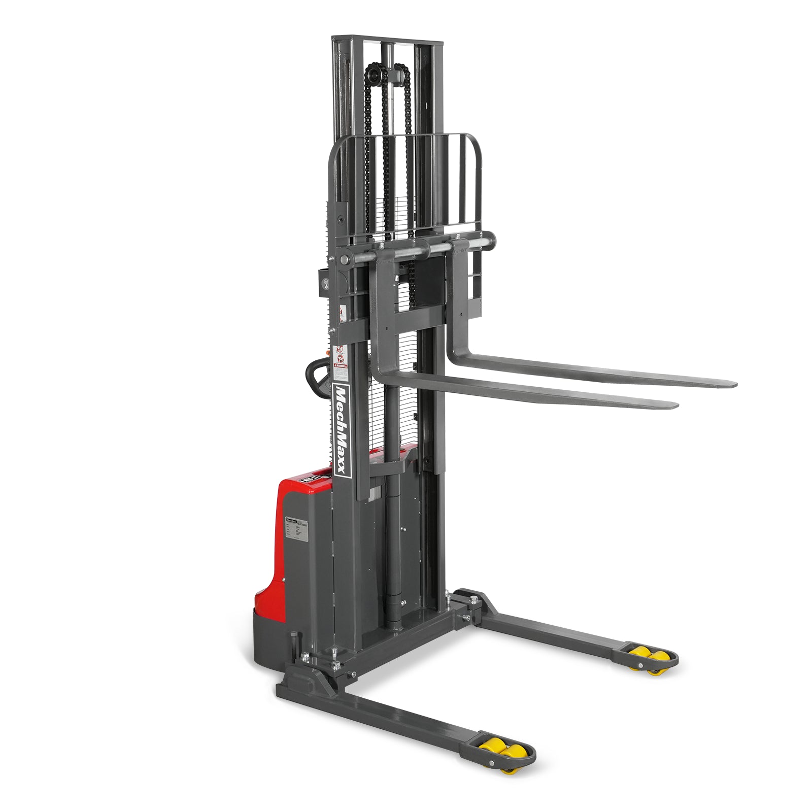 2640lbs Lithium-ion Electric Straddle Stacker, 98" Lift, Adjustable Legs & Forks, F26-98S