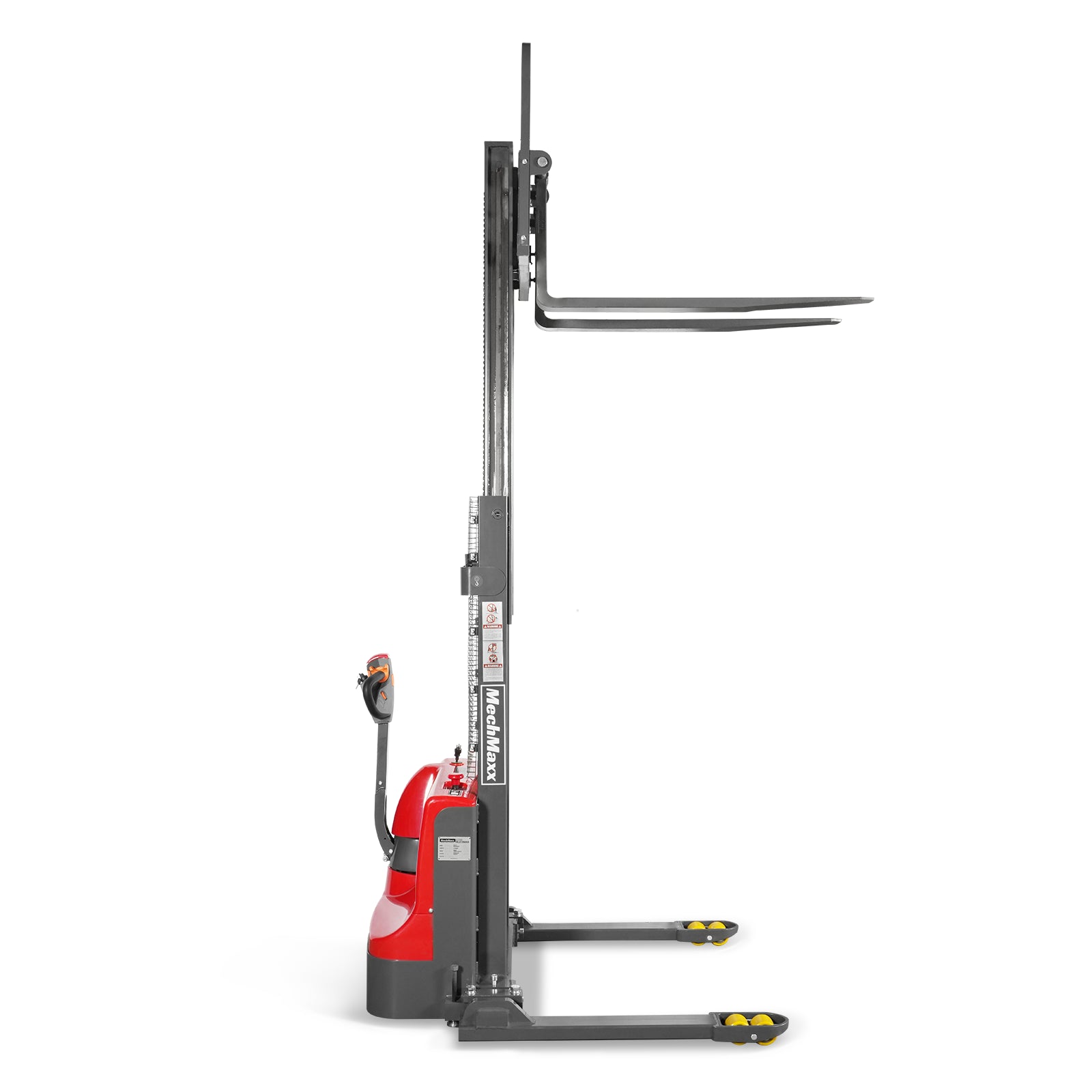 2640lbs Lithium-ion Electric Straddle Stacker, 98" Lift, Adjustable Legs & Forks, F26-98S