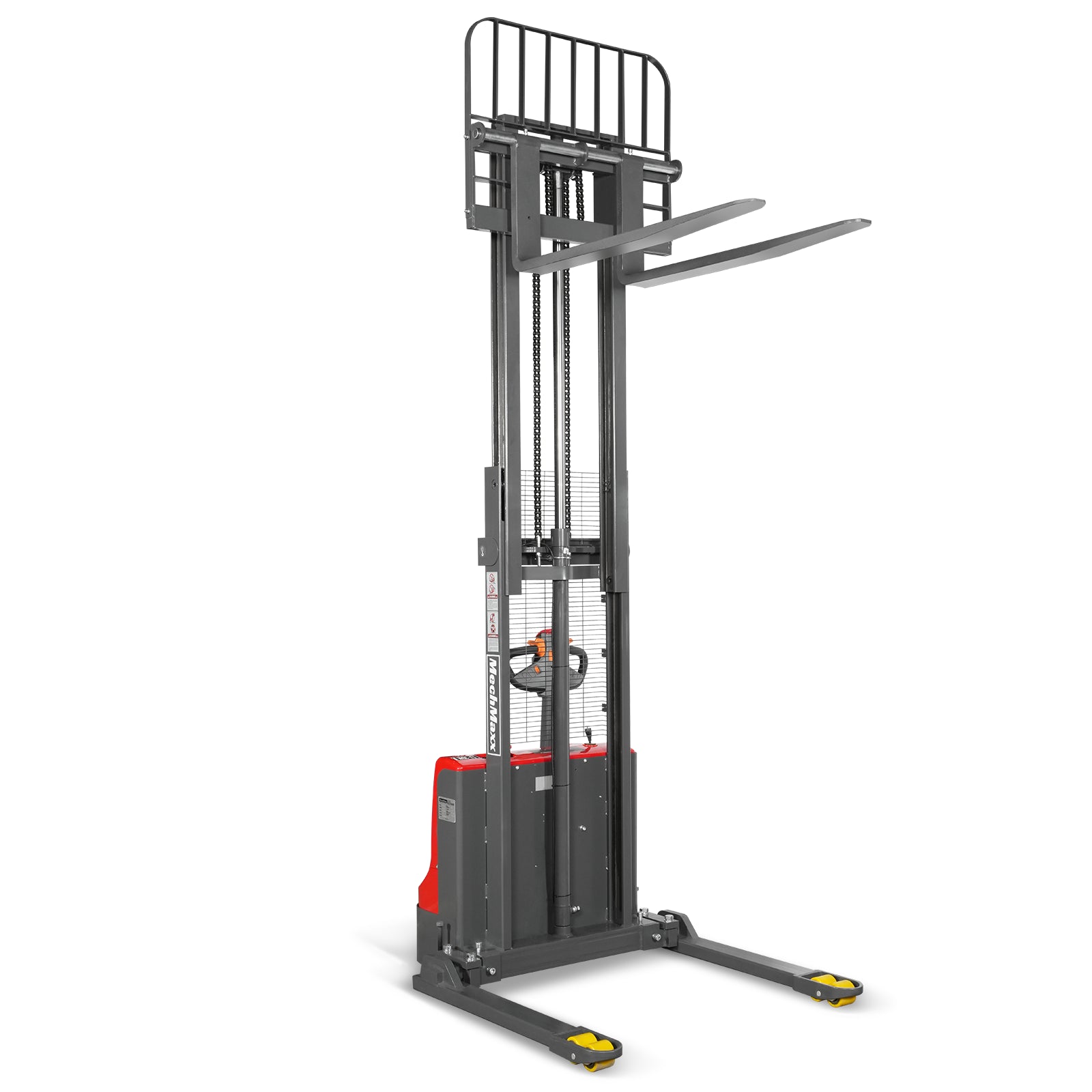 2640lbs Lithium-ion Electric Straddle Stacker, 98" Lift, Adjustable Legs & Forks, F26-98S