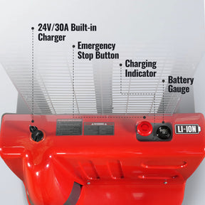 2640lbs Lithium-ion Electric Straddle Stacker, 118" Lift, Adjustable Legs & Forks, F26-118S