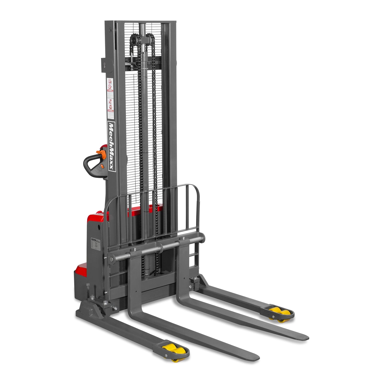 3300lbs Lithium-ion Electric Straddle Stacker, 118" Lift, Adjustable Legs & Forks, F33-118S