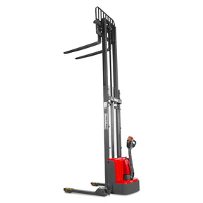 3300lbs Lithium-ion Electric Straddle Stacker, 138" Lift, Adjustable Legs & Forks, F33-138S